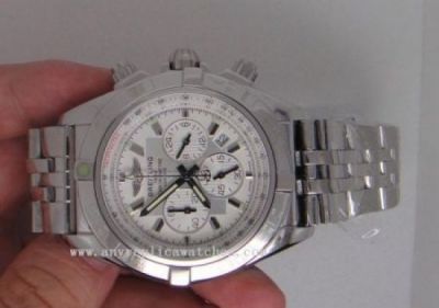 Knockoff Breitling Chronomat B01 Stainless Steel White Dial Mens Watch